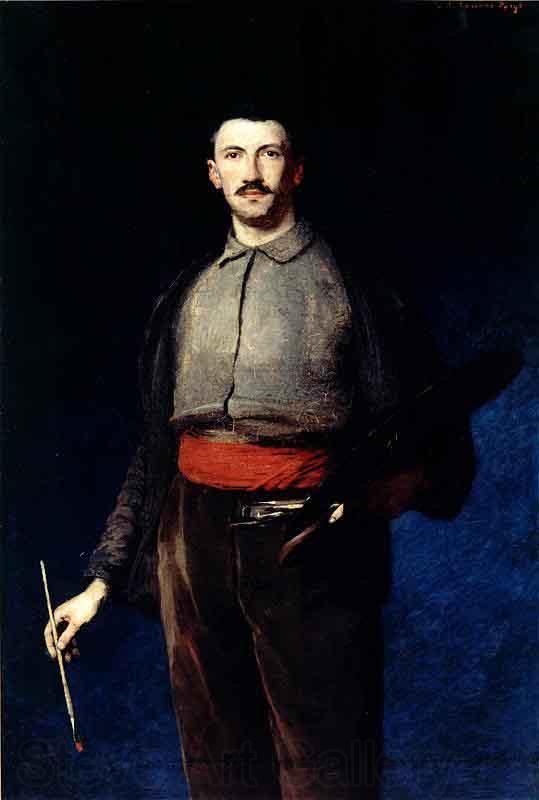 Ludwik de Laveaux Self portrait with a palette Norge oil painting art